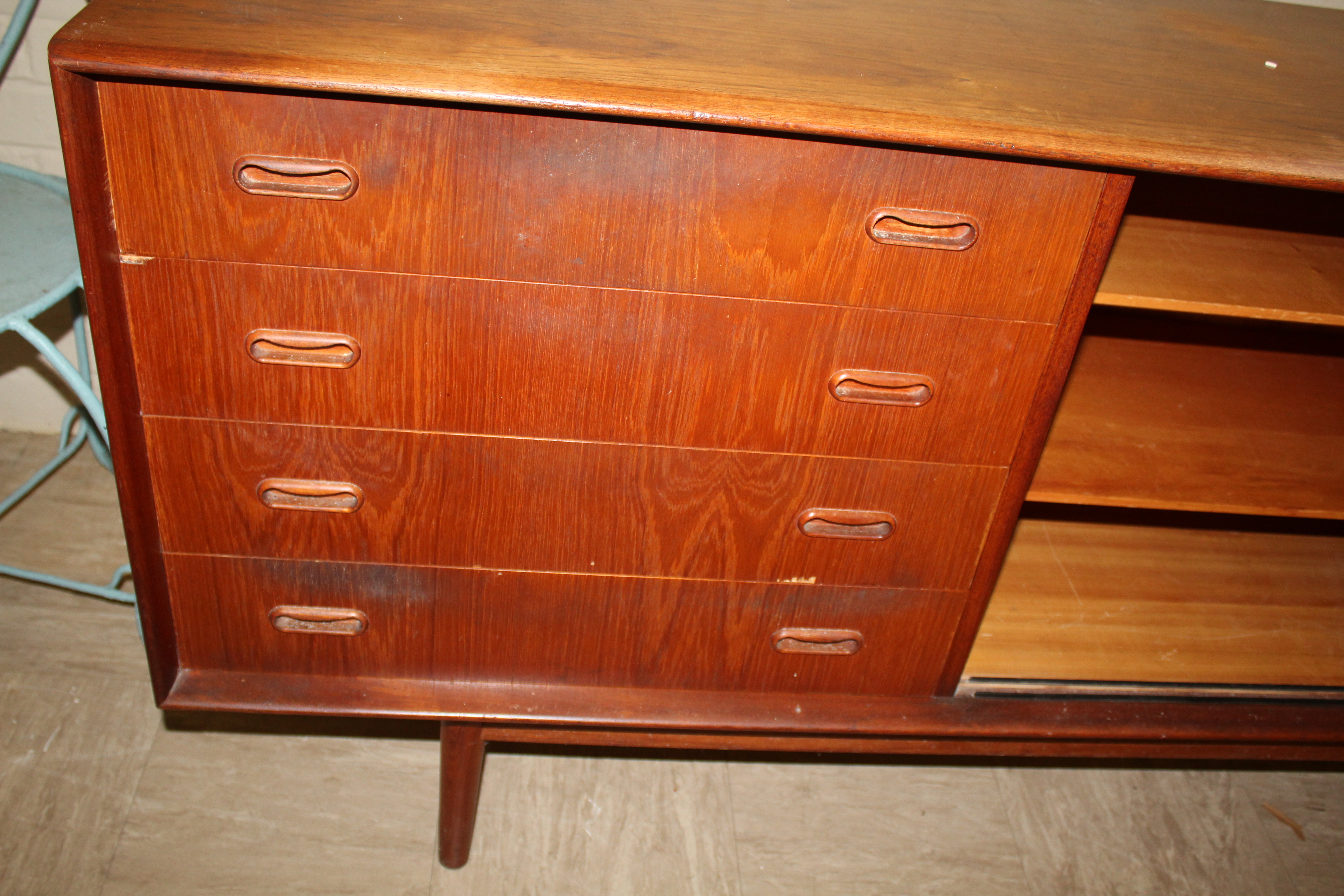 DALESCRAFT - MID CENTURY SIDEBOARD a large teak sideboard circa 1960's, with 4 drawers (1 with - Image 11 of 19