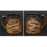 MARTIN BROTHERS - DOUBLE SIDED CHARACTER TANKARD an unusual Martinware double sided stoneware