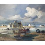 •LUCIEN FOURNET (1902-1975) SUR LA COTE EN MORBIHAN Signed, inscribed with title verso, oil on