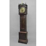 MAHOGANY LONGCASE CLOCK the circular dial with 11" chapter ring, subsidiary seconds dial, rural