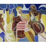 •PATRICIA M. ALGAR (1939-2013) BATHERS Signed and dated P M Carr/1970, also signed and inscribed