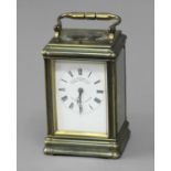 GARRARD CARRIAGE CLOCK late 19th century, the enamelled dial inscribed R & S Garrard & Co/Crown