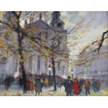 •GORDON HEREWARD HALES (1916-1997) ST PAUL'S Signed, oil on canvas board 39 x 49.5cm. Provenance: