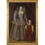 FOLLOWER OF MARCUS GHEERAERTS THE YOUNGER (1561-1635) PORTRAIT OF A LADY, WITH A CHILD Each standing