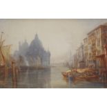 WILLIAM WYLD (1806-1889) VENICE: THE STA. MARIA DELLA SALUTE Signed, watercolour 16.5 x 25.5cm. ++