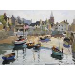 •EDWARD WESSON (1910-1983) ILFRACOMBE Signed, watercolour and pencil 33 x 45cm. ++ Good condition