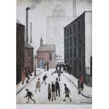•AFTER LAURENCE STEPHEN LOWRY, RA (1887-1976) INDUSTRIAL SCENE (1953) Offset lithograph, published