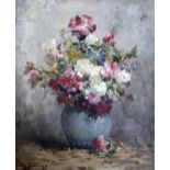 GEORGES JEANNIN (1841-1925) FLOWERS IN A VASE Signed, oil on canvas 63.5 x 52.5cm. Provenance: