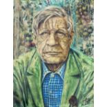 ENGLISH SCHOOL, 1969 PORTRAIT OF W. H. AUDEN (1907-1973) Signed with monogram and dated AL 69, oil