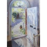 •LUCY WILLIS (b.1954) A SUNNY DOORWAY Signed and dated 1997, watercolour 70 x 50cm. ++ Good