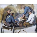STANHOPE ALEXANDER FORBES, RA (1857-1947) BOATBUILDERS: A SKETCH Bears signature and indistinct