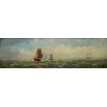 ADOLPHUS KNELL (Fl.1860-1890) FISHING BOATS AND SELLING VESSELS AT SEA Signed with initials in