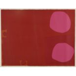 •PATRICK HERON, CBE (1920-1999) TWO PINK DISCS IN DARK REDS Screenprint, 1970, signed and dated