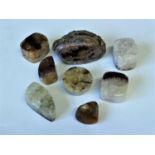 COLLECTION OF BLUE JOHN MINERAL SPECIMENS of various shapes, largest 5cm x 9cm x 5cm (8)