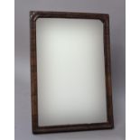 GEORGE II WALNUT MIRROR the bevelled plate inside a moulded frame, height 55cm, width 38cm