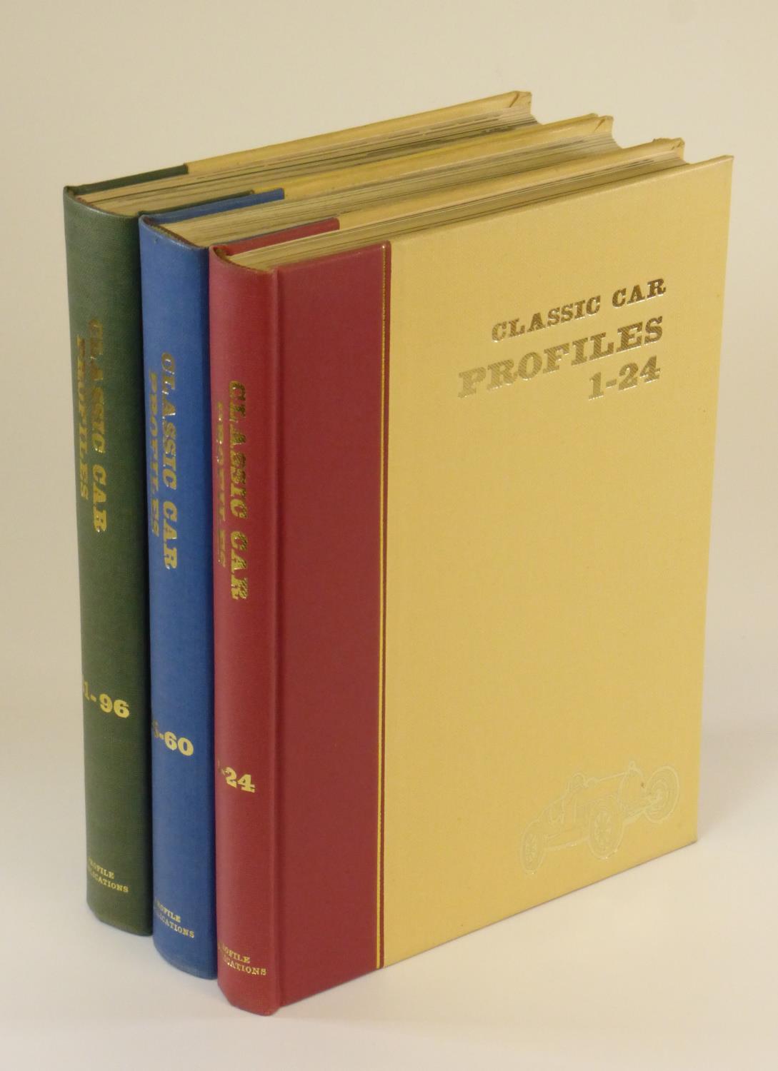 Classic Car Profiles, being hardbound volumes containing Profiles 1-24, 25-60 and 61-96