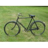 A Gentleman's Bicycle. Just removed from a small barn, with a 24-inch frame, 26-inch wheels, back-