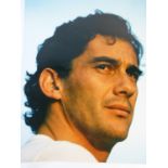 Ayrton Senna da Silva (1960-1994). A colour photograph of the world champion, taken the day before