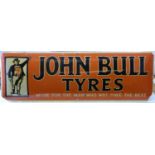 Three-Colour Enamel Sign. 'John Bull Tyres', a single-sided sign, some damage to the corners, some