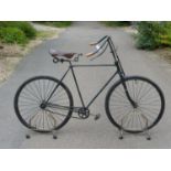 A Diamond Framed Safety Bicycle. Dating circa 1893, original a cushion-tyred machine but now with