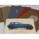 Rover - A Collection of Folder-Brochures, all dating from c1930, to include the Light Six, 10/