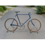 A Peugeot Pacing Bicycle. Possessing a 25-inch semi-lightweight frame with blended lugs, finished in