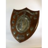 The Harry Vare Shield. A polished oak shield presented to the Thistle Cycling Club 'for the annual