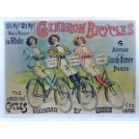 Gendron Cycles. A reproduction advertising poster, 18 x 25-inches, together with a