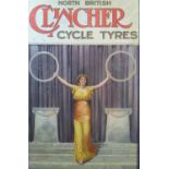 Clincher Cycle Tyres. An original advertising poster in good condition, save for a horizontal crease