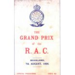 Brands Hatch & Brooklands: Racing Programmes. 4 quarto-size Brands Hatch Grand Prix Racing