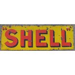 A Shell Enamel Sign. A single sided three-colour sign by the Protector Co., of Eccles, good