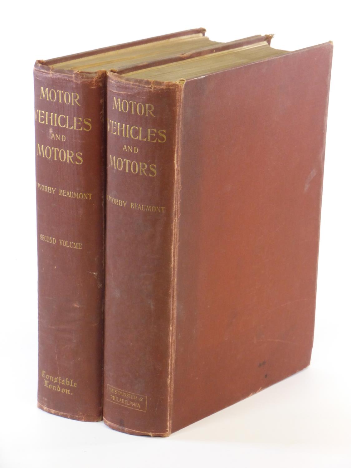 Motor Vehicles and Motors by Worby Beaumont. Two-volumes published in London by Archibald