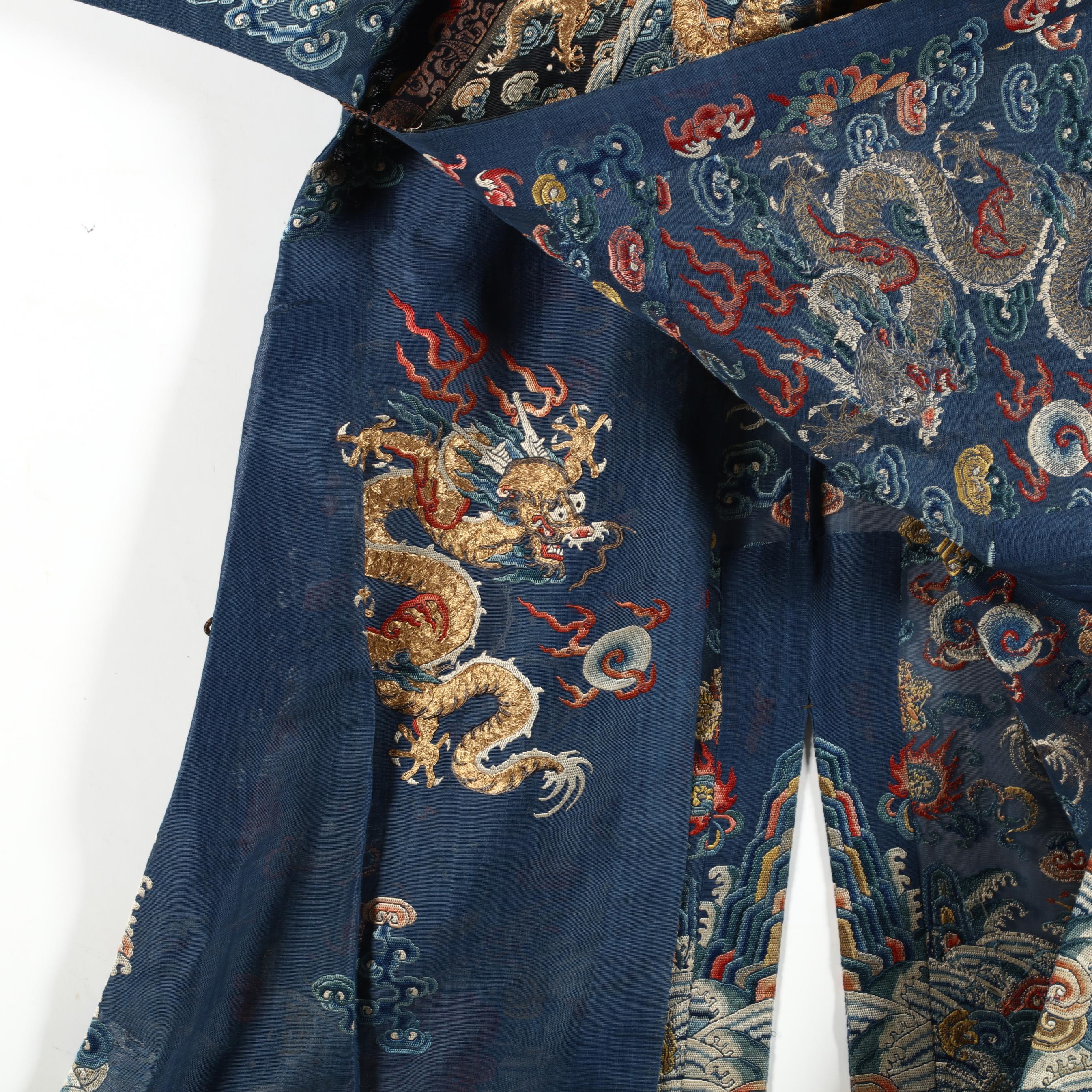 A Chinese Men's Dragon Robe JifuQing dynasty (1644-1912), 19th century ...
