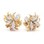 Platinum, 18KT Gold, and Diamond Earrings, Tiffany & Co., France