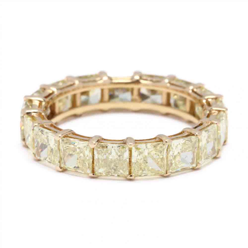 Gold and Fancy Color Diamond Eternity Band - Image 3 of 3