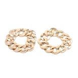 Pair of 14KT Gold Link Bracelets