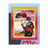 Peter Max (American, b. 1937), Umbrella Man on Blends