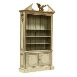 Italian Neoclassical Carved and Painted Bookshelf