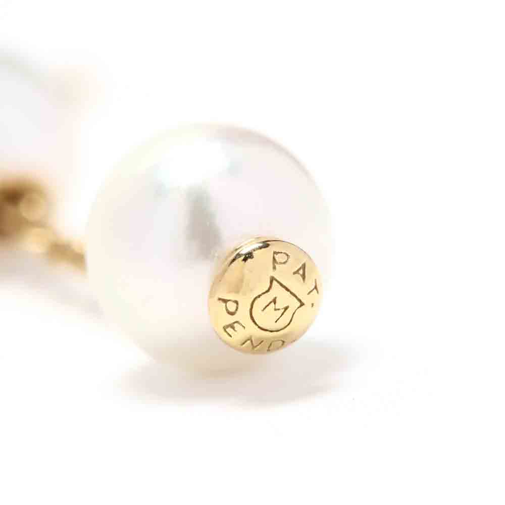 18KT Gold, Pearl and Diamond Dangle Earrings, Mikimoto - Image 3 of 5