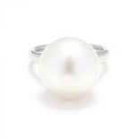 Platinum and South Sea Pearl Ring, Suna Brothers
