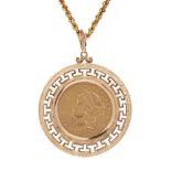 Gold Coin Pendant Necklace