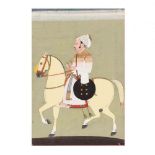 An Indian Painting of Equestrian Nobleman on Horseback