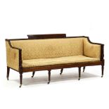 American Federal Carved Mahogany Sofa