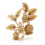 18KT Gold and Sapphire Brooch, Tiffany & Co.