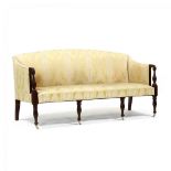 Mid-Atlantic Federal Carved Mahogany Sofa