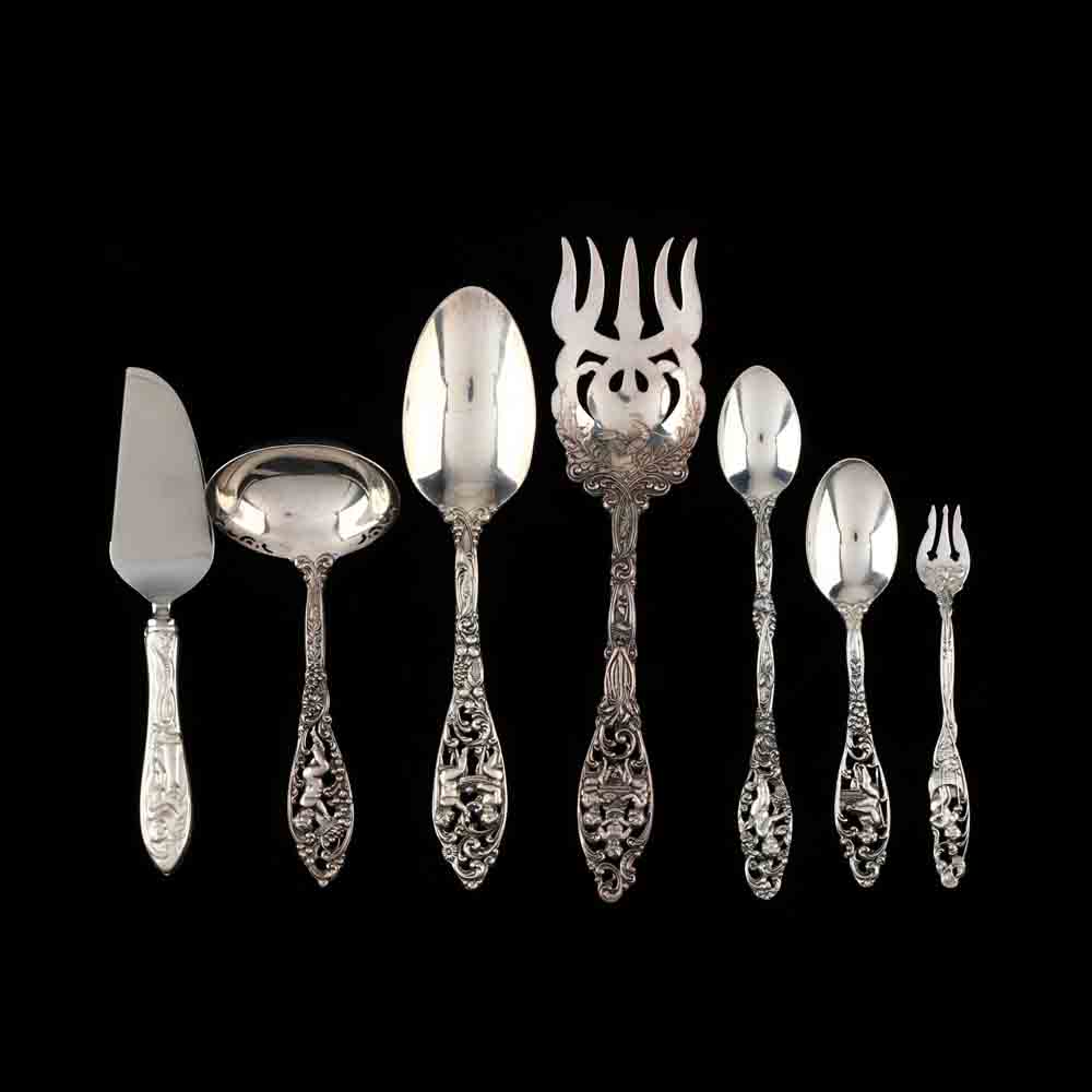 Dominick & Haff "Labors of Cupid" Sterling Silver Flatware - Image 4 of 4