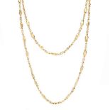 18KT Gold Tulip Chain Necklace, Georg Jensen