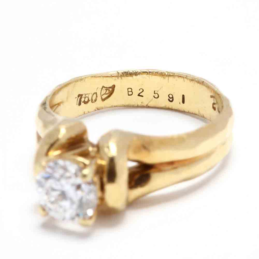 18KT Gold and Diamond Engagement Ring, Henry Dunay - Image 6 of 6