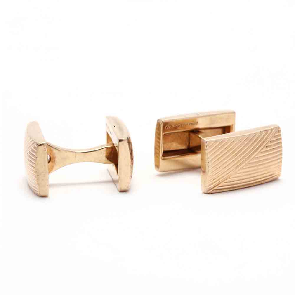 Two Pairs of 14KT Gold Cufflinks, Tiffany & Co. - Image 5 of 6