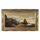 Arthur Joseph Meadows (British, 1843-1907), Maritime Scene with Chalk Cliffs